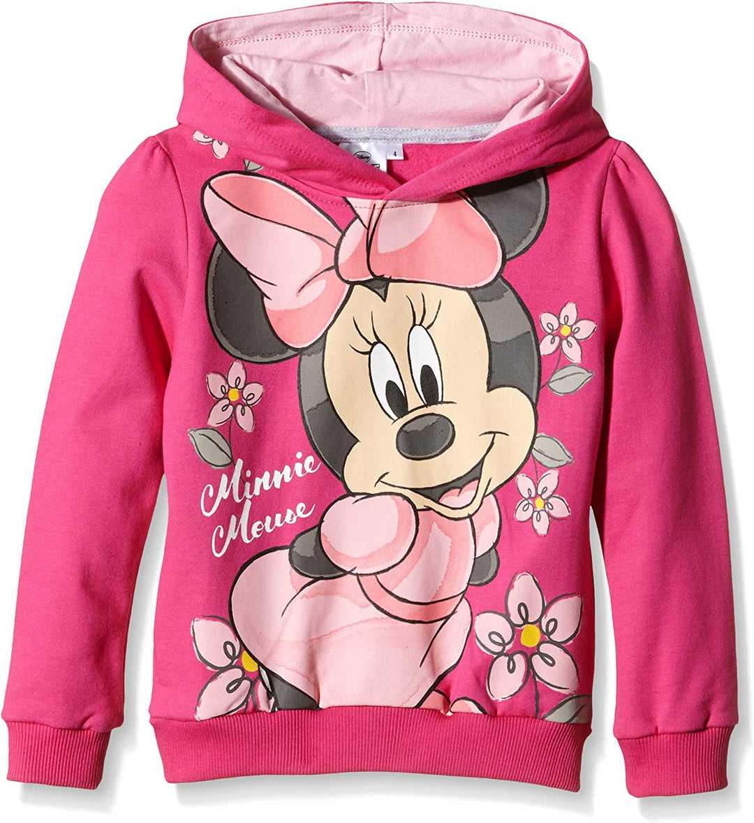 Disney Girls' Sudadera Minnie Sweatshirt, Fuchsia, 3
