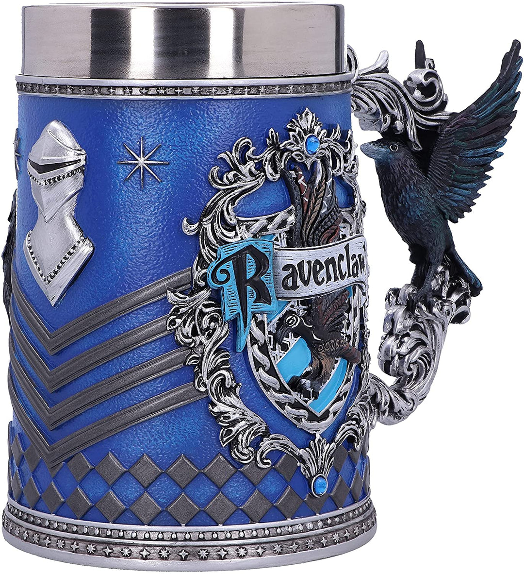 Nemesis Now Harry Potter Ravenclaw Hogwarts House Collectible Tankard, Blue Silver, 15.5cm