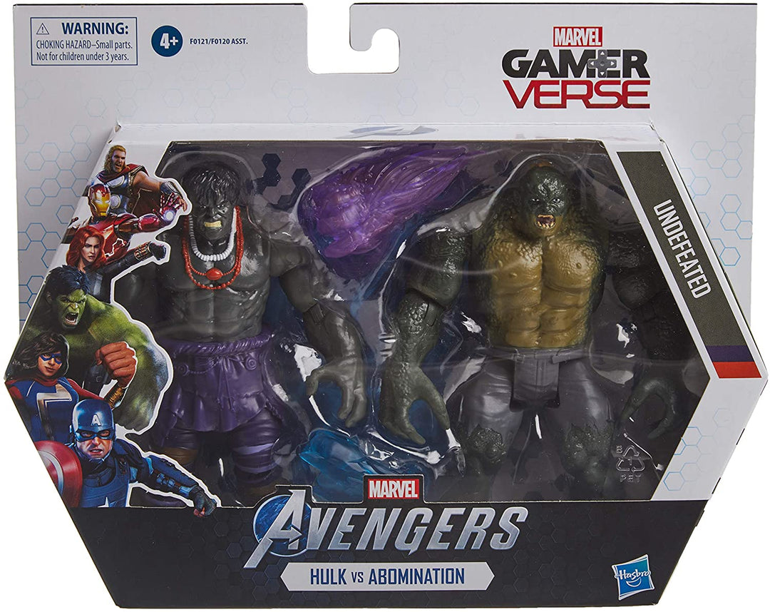 Marvel Hasbro Gamerverse Figura de acción coleccionable de Hulk vs.Abomination de 6 pulgadas