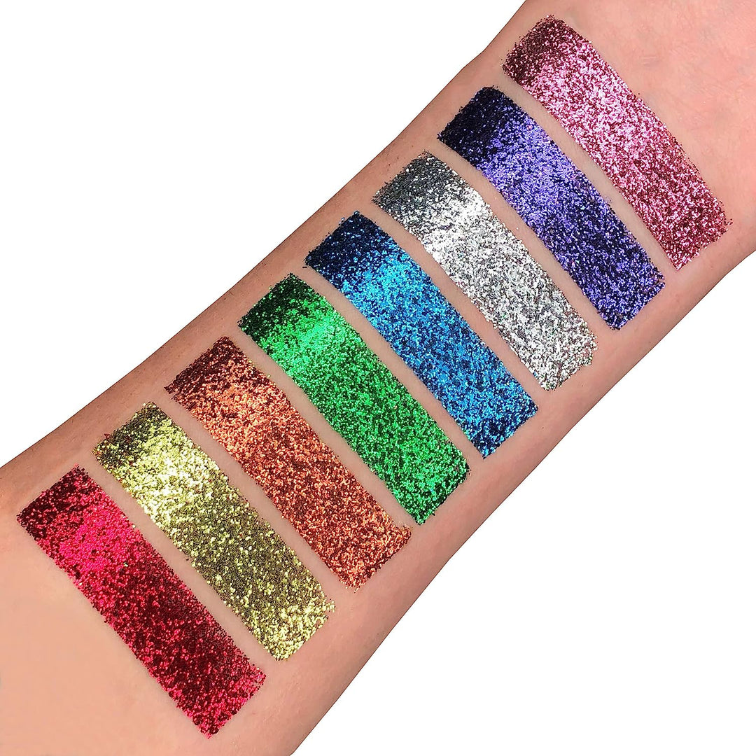 Classic Fine Glitter Shakers by Moon Glitter - Green - Cosmetic Festival Makeup Glitter for Face, Body, Nails, Hair, Lips - 5g