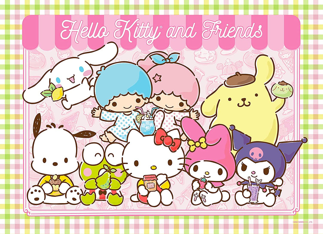 Hello Kitty® and Friends My Favorite Flavour 1000-teiliges Puzzle | Sammelpuzzle-Kunstwerk mit Hello Kitty, Cinnamoroll, Keroppi | Offiziell lizenziertes Hello Kitty Puzzle und Merchandise