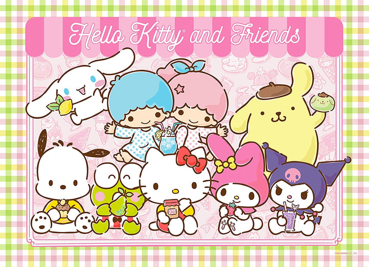 Hello Kitty® and Friends My Favorite Flavour 1000-teiliges Puzzle | Sammelpuzzle-Kunstwerk mit Hello Kitty, Cinnamoroll, Keroppi | Offiziell lizenziertes Hello Kitty Puzzle und Merchandise