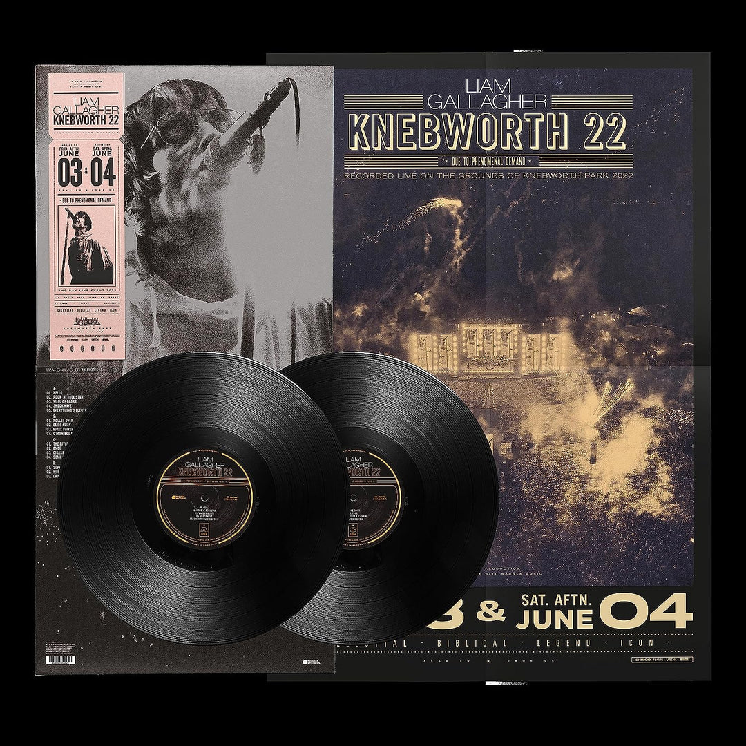 Liam Gallagher – Knebworth '22 (2LP, schwarzes Vinyl, inklusive Poster und Replikat-Ticket) [VINYL] [2023]