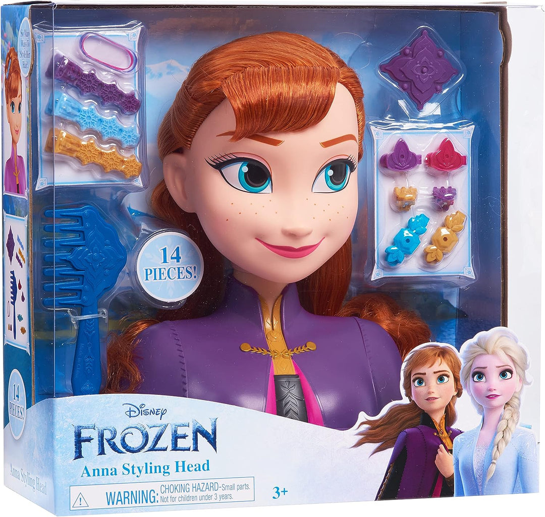 Disney Frozen 2 Anna Stylingköpfe, 14 Stück. , Schwarz