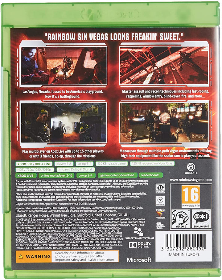 Tom Clancy's Rainbow Six: Vegas - Xbox 360 Classics Edition (2006) (‎3307212280150)