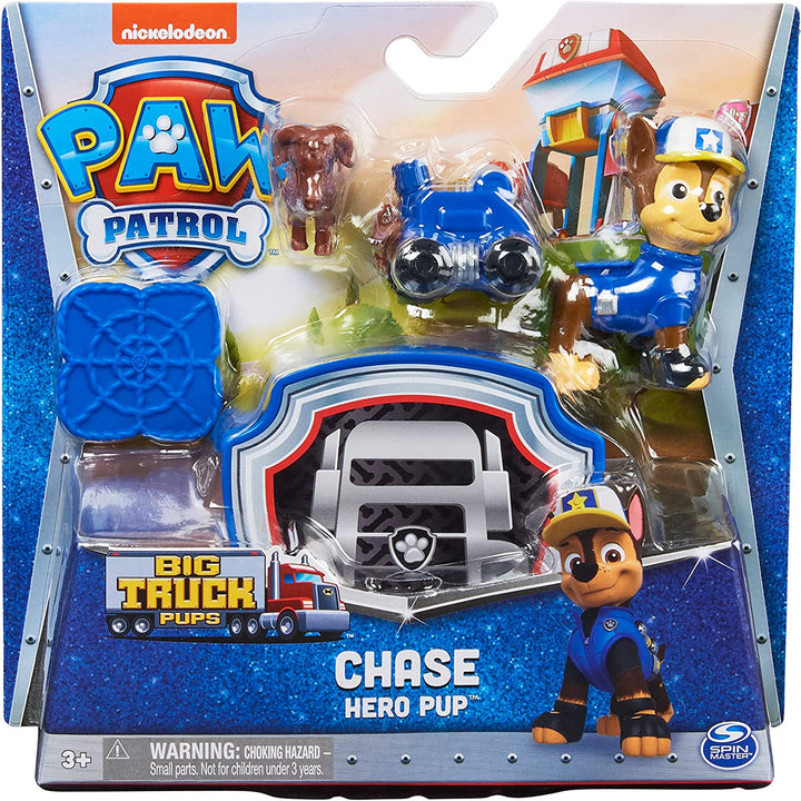 PAW Patrol, Big Truck Pups Chase-Actionfigur mit ansteckbarer Rettungsdrohne