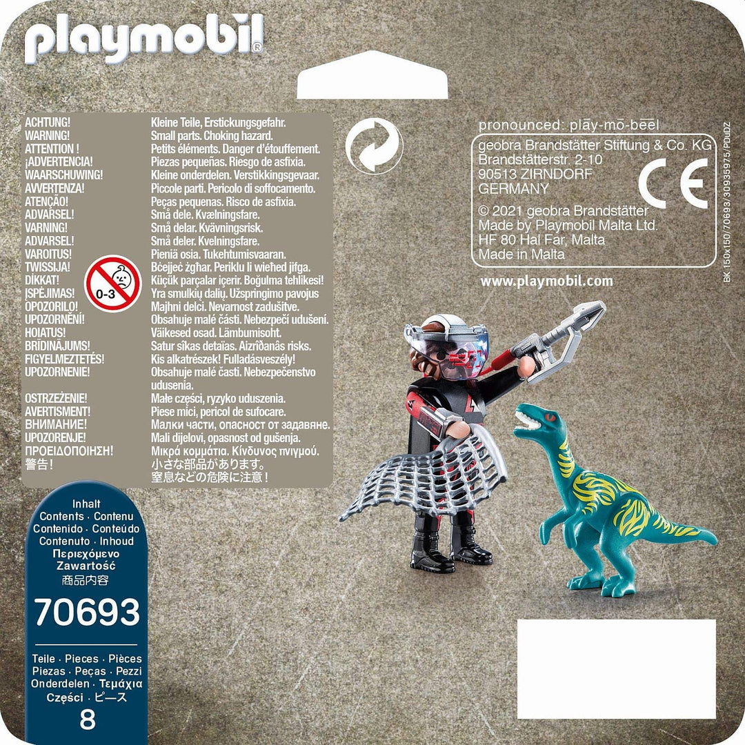 Playmobil 70693 DuoPack Velociraptor mit Dino-Fänger
