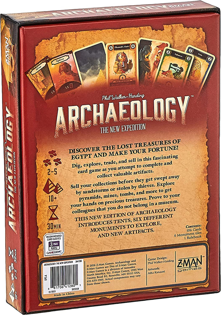 Z-Man-Spiele | Archäologie: Die neue Expedition | Kartenspiel | Ab 10 Jahren