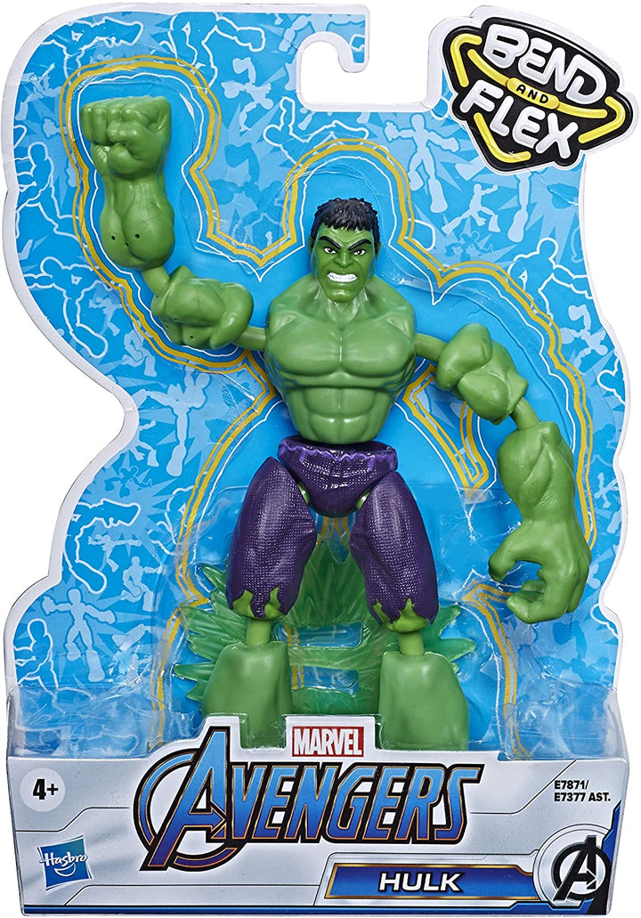 Avengers E7871 Marvel Bend and Flex Action, flexible 6-Zoll-Hulk-Figur, inklusive Blast-Zubehör, ab 4 Jahren