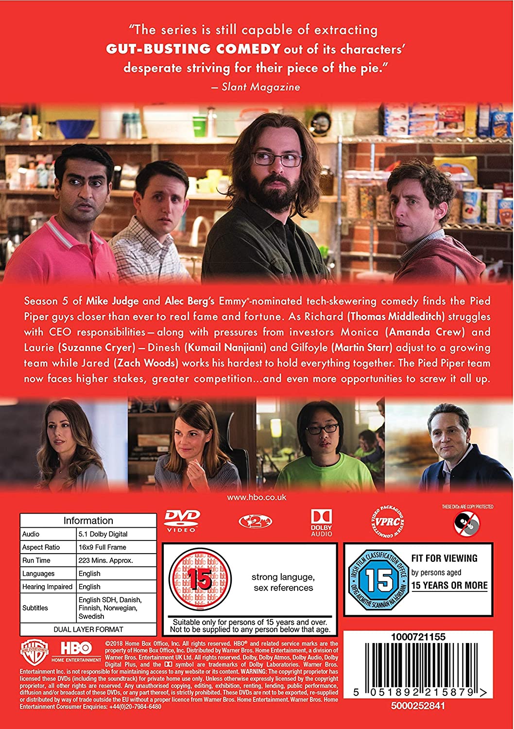 Silicon Valley: Season 5 - Comedy [DVD]