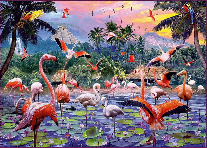 RAVENSBURGER 17082 Pink Flamingoes 1000pc