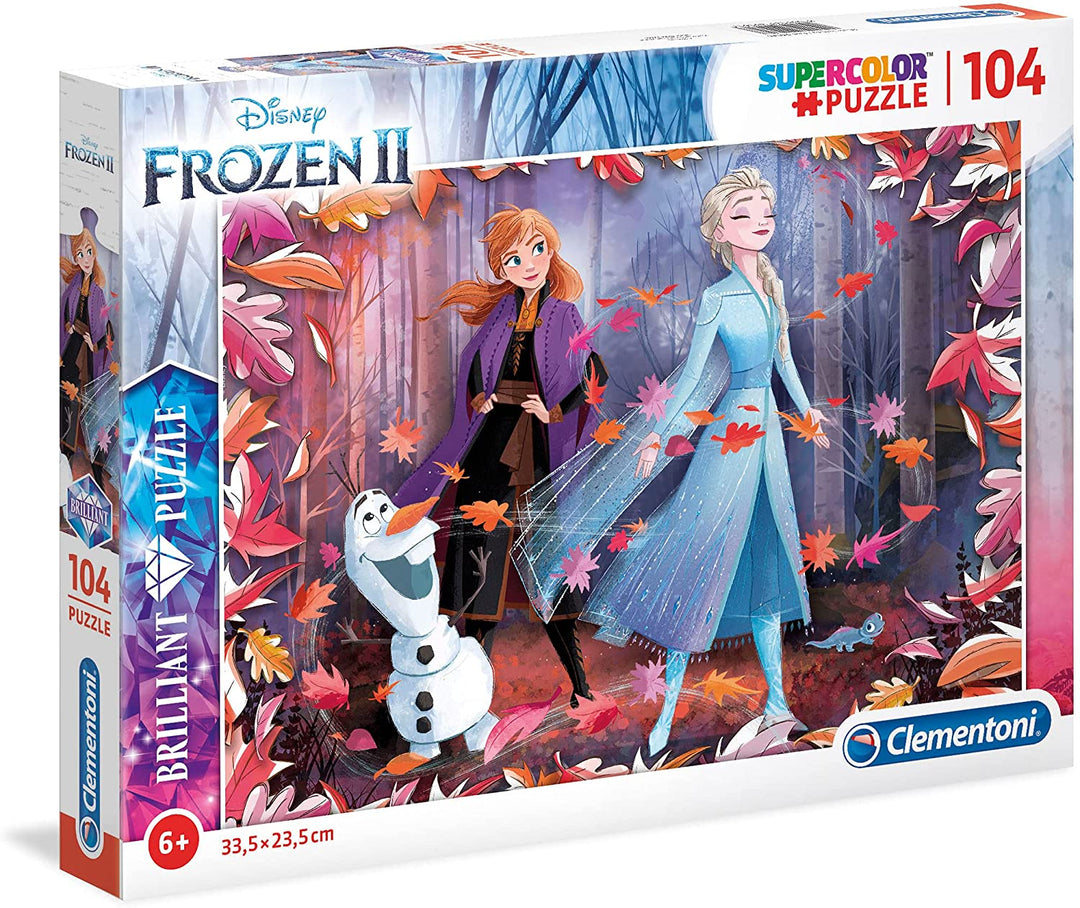 Clementoni 20161, Disney Frozen 2 Brillantes Puzzle für Kinder – 104 Teile, ab 6 Jahren