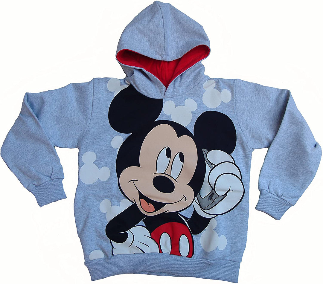 Disney Boys' Sudadera Mickey Sweatshirt, Gray, 6
