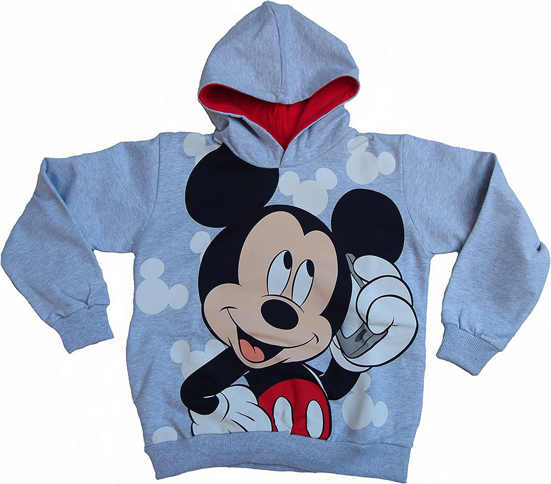 Disney Boys' Sudadera Mickey Sweatshirt, Gray, 4