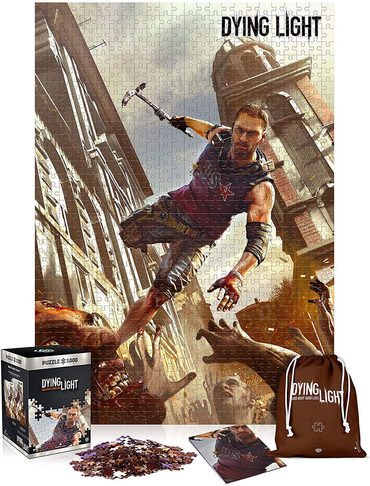 Good Loot Dying Light Kyle Crane - 1000 Pieces Jigsaw Puzzle 68cm x 48cm | includes Poster and Bag | Game Artwork for Adults and Teenagers