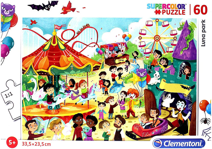 Clementoni – 26991 – Supercolor-Puzzle für Kinder – Luna Park – 60 Teile