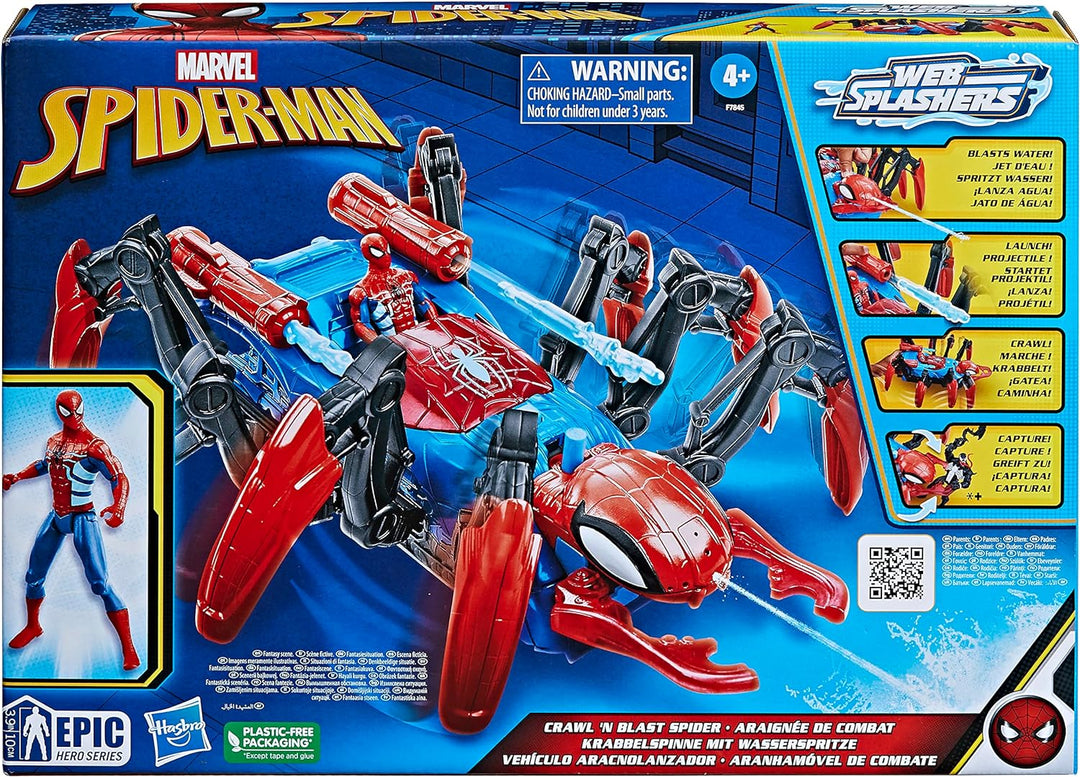 Hasbro Marvel Spider-Man Crawl 'N Blast Spinnenspielzeug, Superheldenspielzeug für Kinder