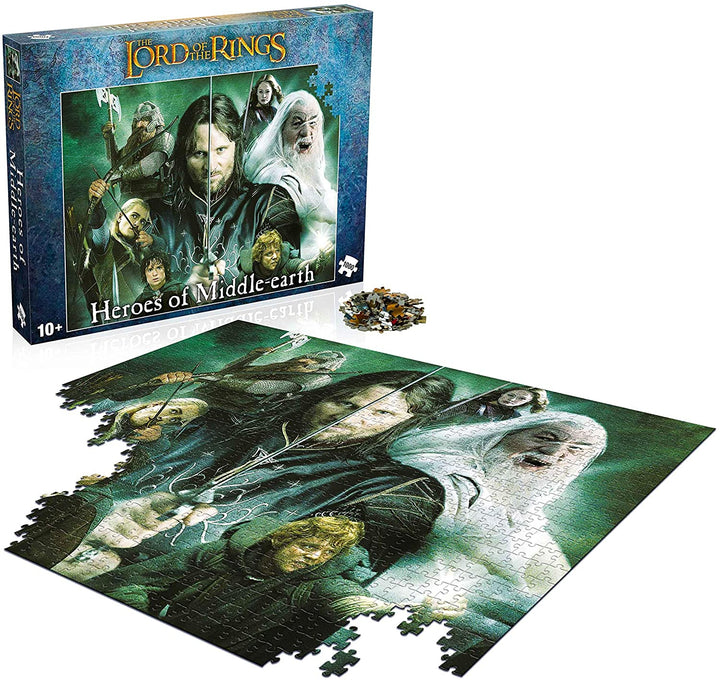 Puzzles WM01342-ML1-6 Lord of The Rings Heroes of Middle Earth 1000 Piece Jigsaw Game