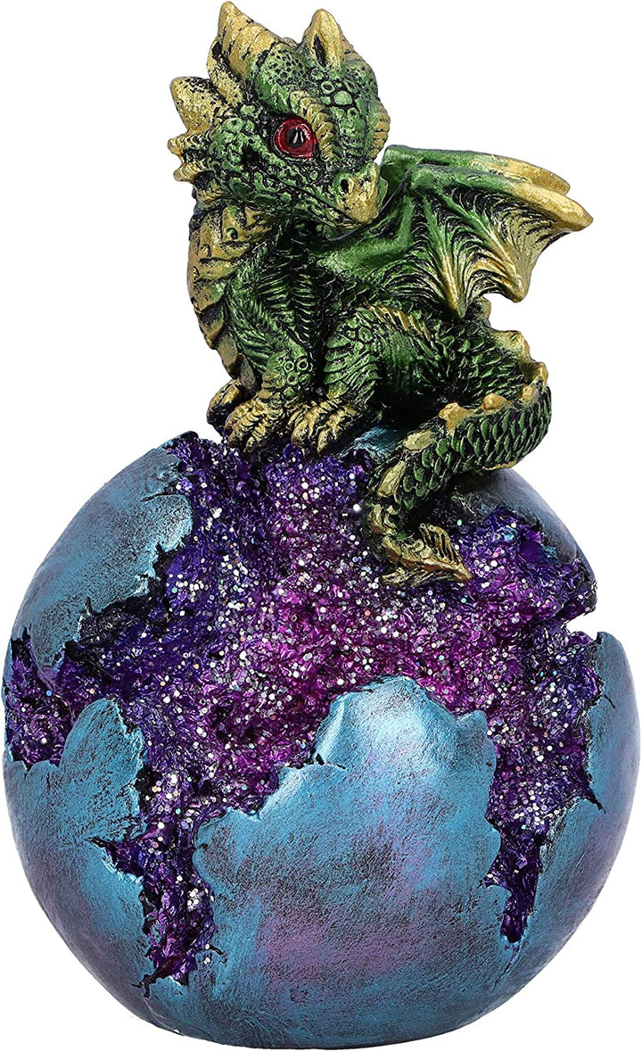 Geode Guard Green Dragon Sphere Kristallfigur