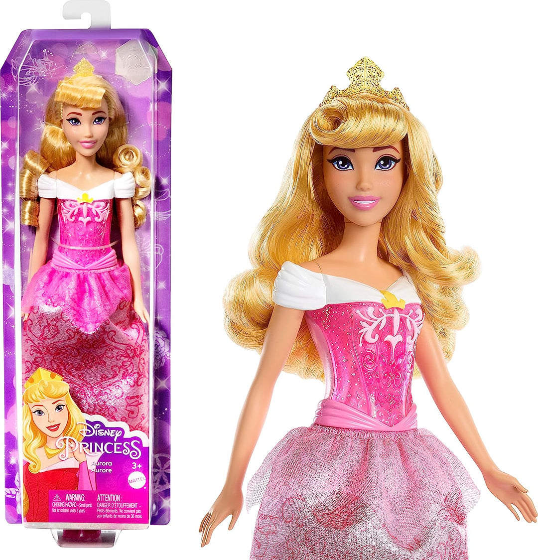 Disney Princess Toys, Aurora Dornröschen bewegliche Modepuppe mit Glitzer