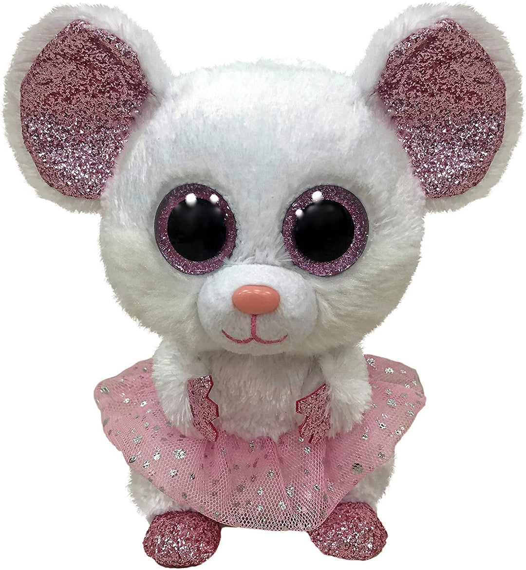 Ty UK Ltd 36488 Nina Mouse with Tutu Beanie Boo Medium Med, Multicoloured