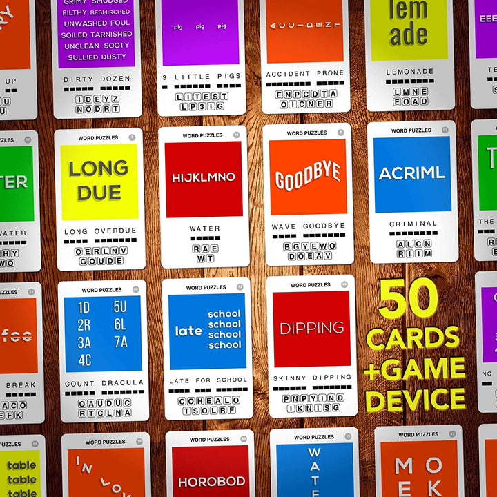 100 PICS Rebus-Worträtsel – Lernkartenspiele für die ganze Familie, Taschenrätsel für Kinder und Erwachsene