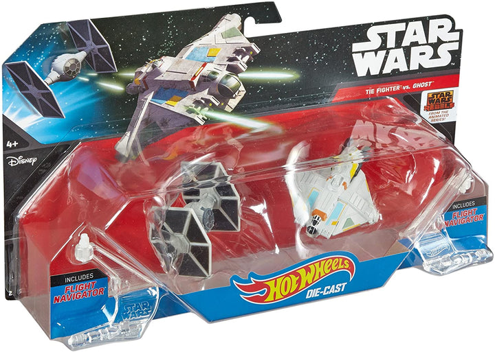 Hot Wheels Star Wars Starships Rebels Ghost vs.TIE Fighter paquete de 2