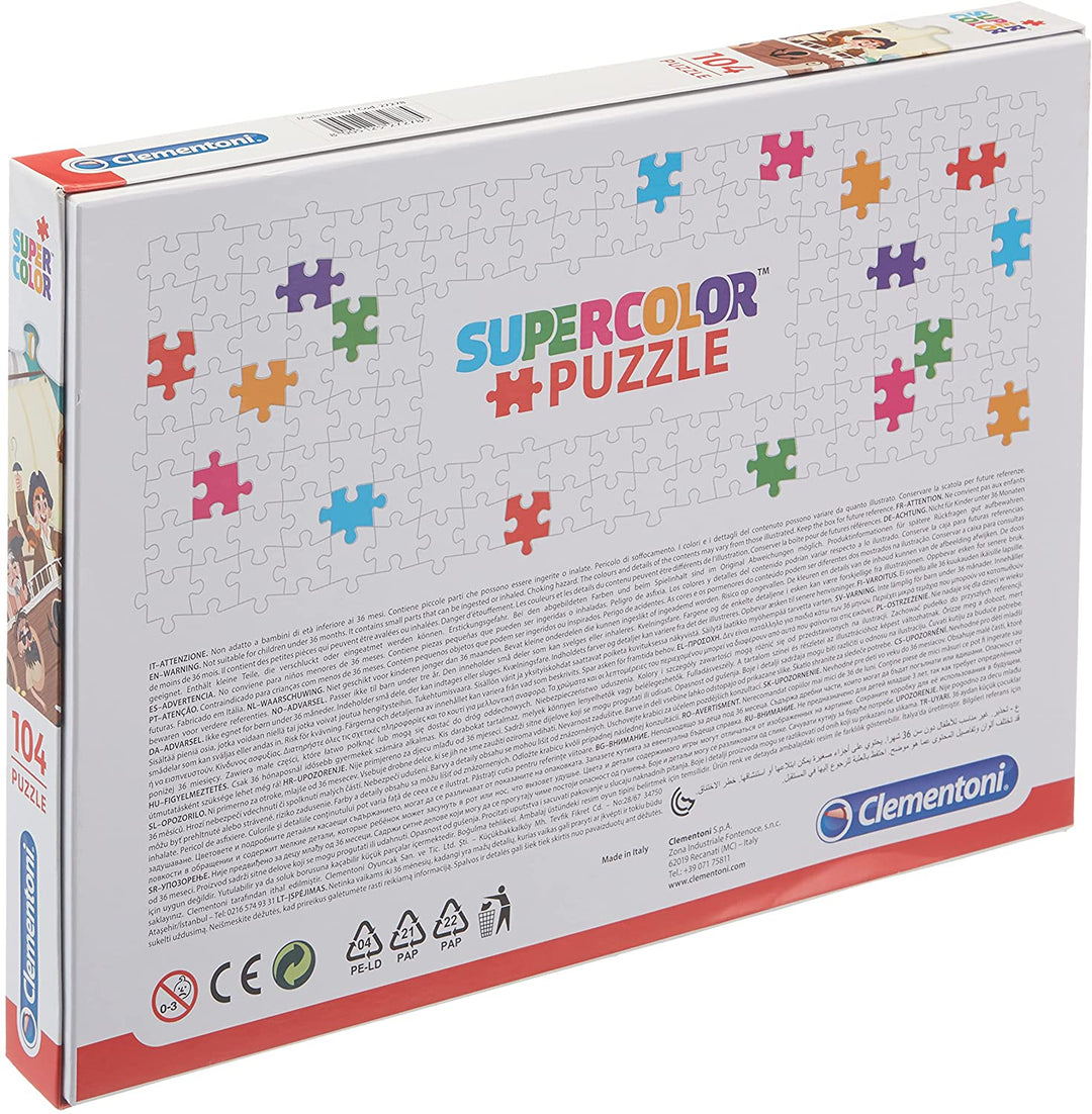 Clementoni – 27278 – Supercolor Puzzle – Piraten – 104 Teile – Hergestellt in Italien – Puzzle für Kinder ab 6 Jahren