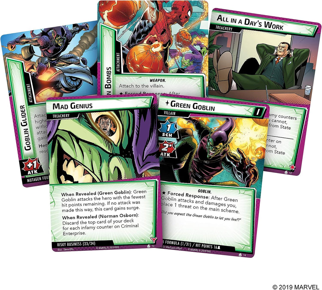 Fantasy Flight Games | Marvel Champions: Scenario Pack: The Green Goblin | Card Game