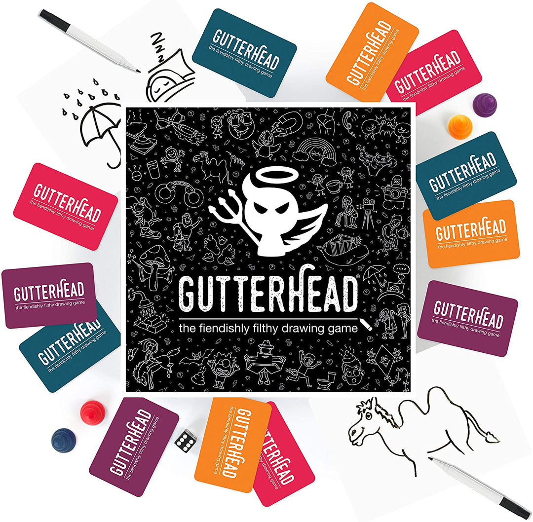 Gutterhead - The Adult Board Game of Hilariously Dirty Doodles (Party Game for A