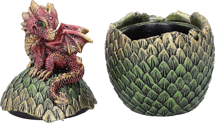 Nemesis Now Dragonling Barschbox (Rot), 14 cm