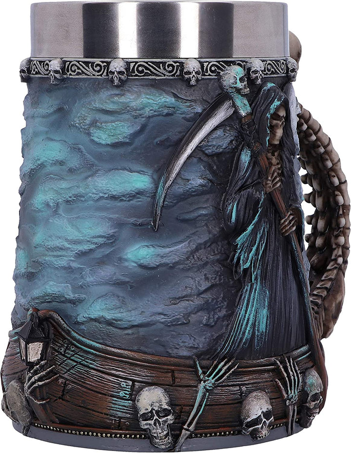 Nemesis Now River Styx Grim Reaper Tankard, Blue, 17.5cm