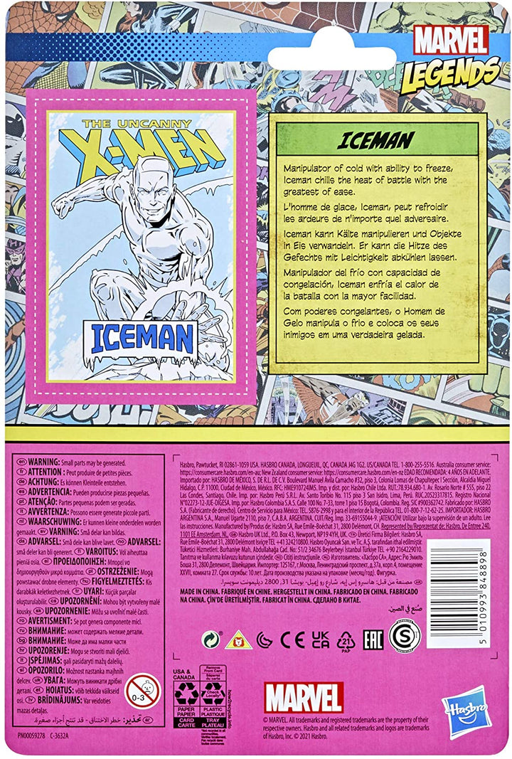 Hasbro Marvel Legends 3,75-Zoll Retro 375 Collection Iceman Actionfigur Spielzeug F2661