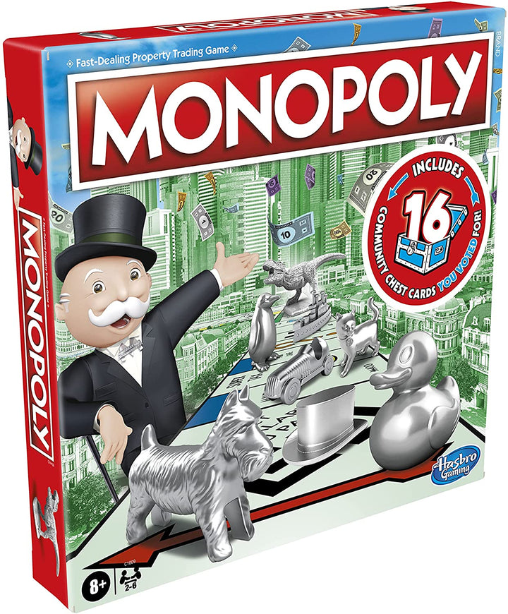 Monopoly-Spiel, Familienbrettspiel für 2 bis 6 Spieler, Monopoly-Brettspiel für Kinder