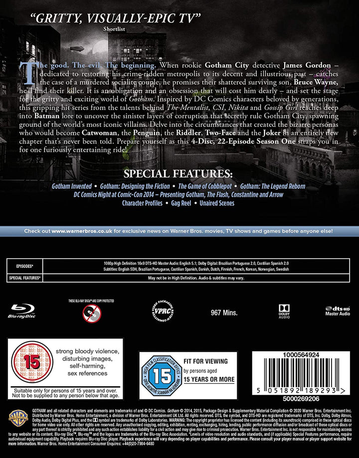 Gotham - Temporada 1 [Blu-ray] [2014] [Región libre]