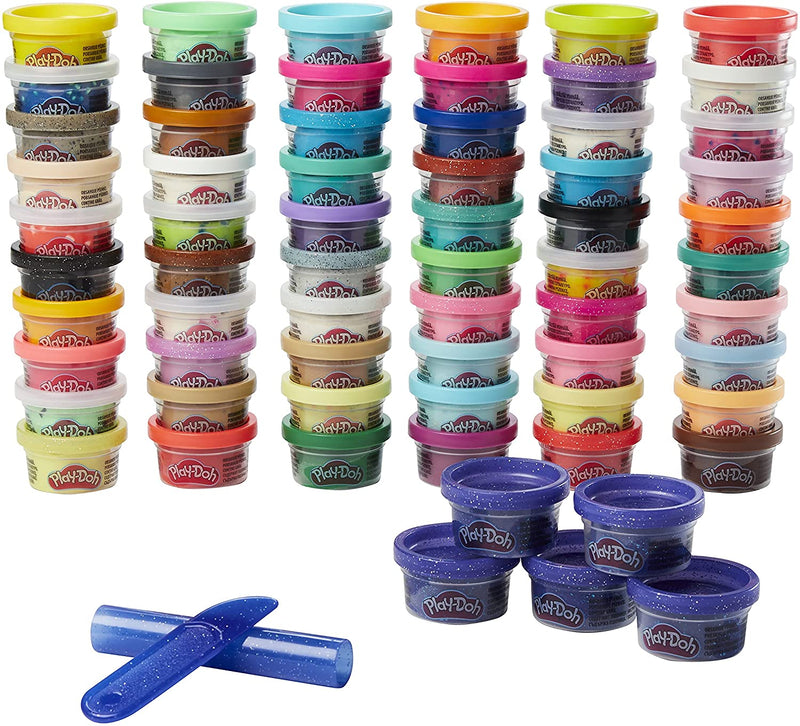 Play-Doh Ultimate Color Collection 65-Pack of Assorted Modeling Compounds for Kids 3 Years and Up, Non-Toxic, Fun Size 1-Ounce Cans