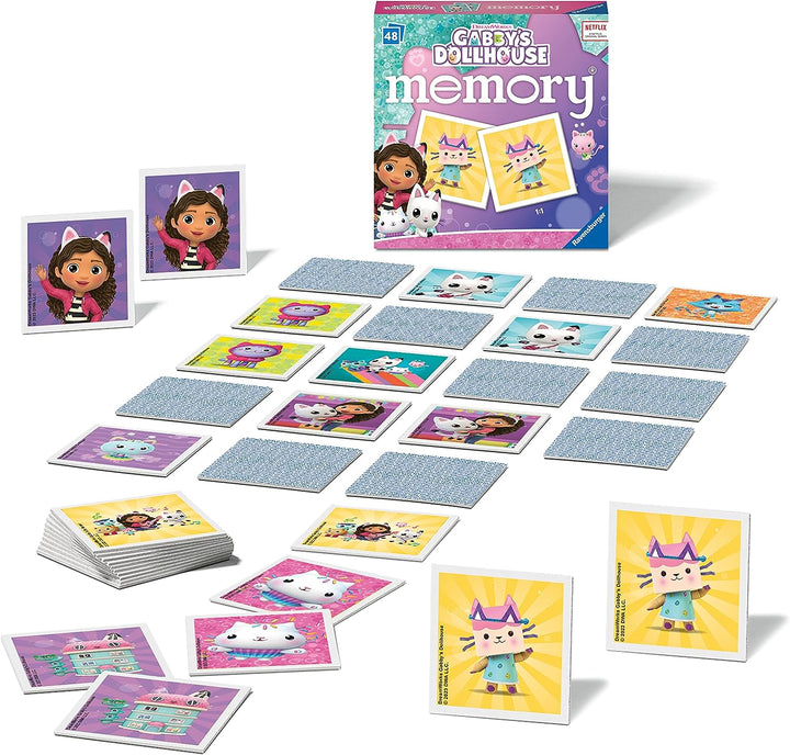 Ravensburger Gabbys Dollhouse Toys - Educational Mini Memory Game for Kids