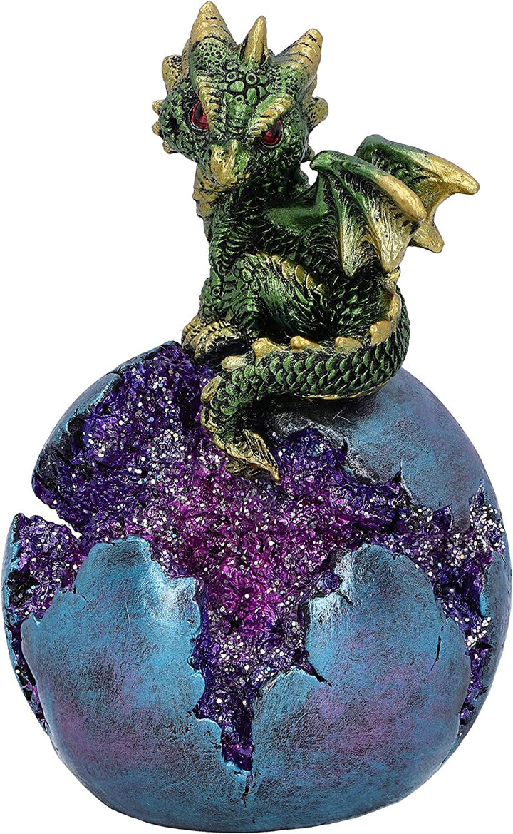 Geode Guard Green Dragon Sphere Kristallfigur
