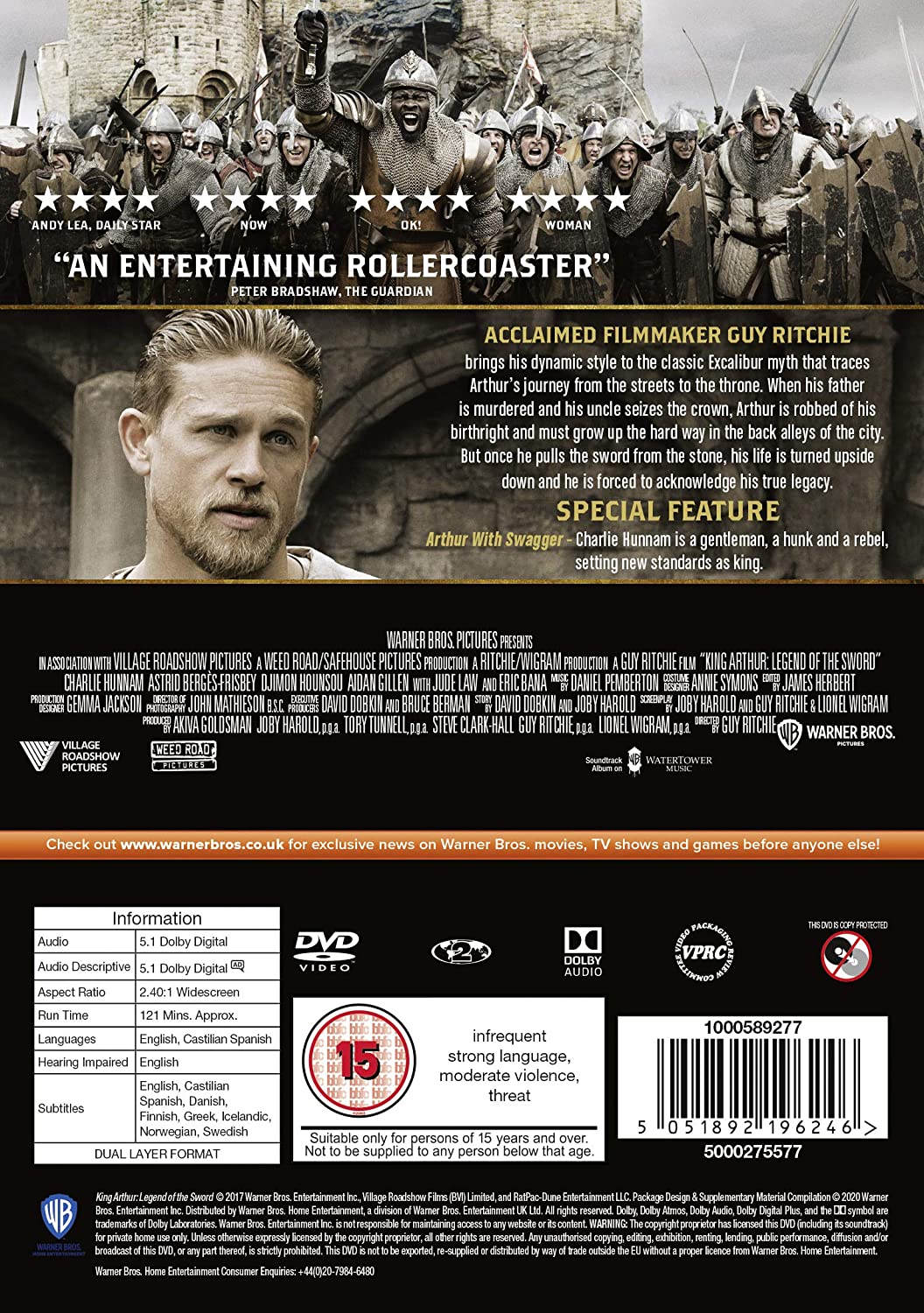 King Arthur: Legend of the Sword – Fantasy/Drama [BLu-ray]