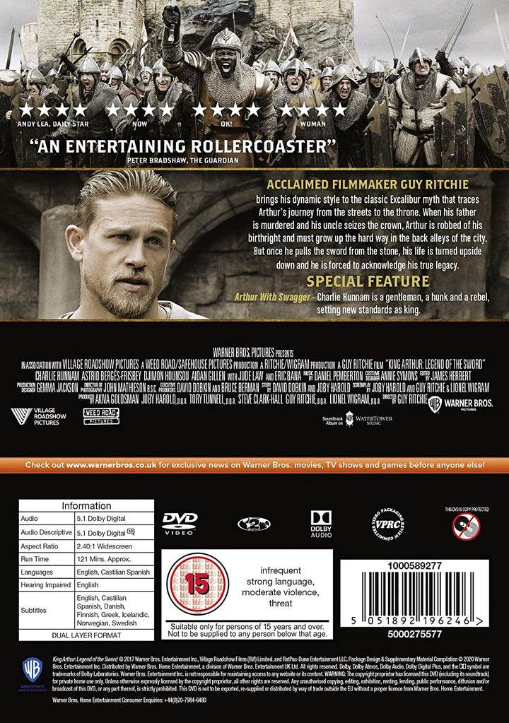 King Arthur: Legend of the Sword – Fantasy/Drama [BLu-ray]