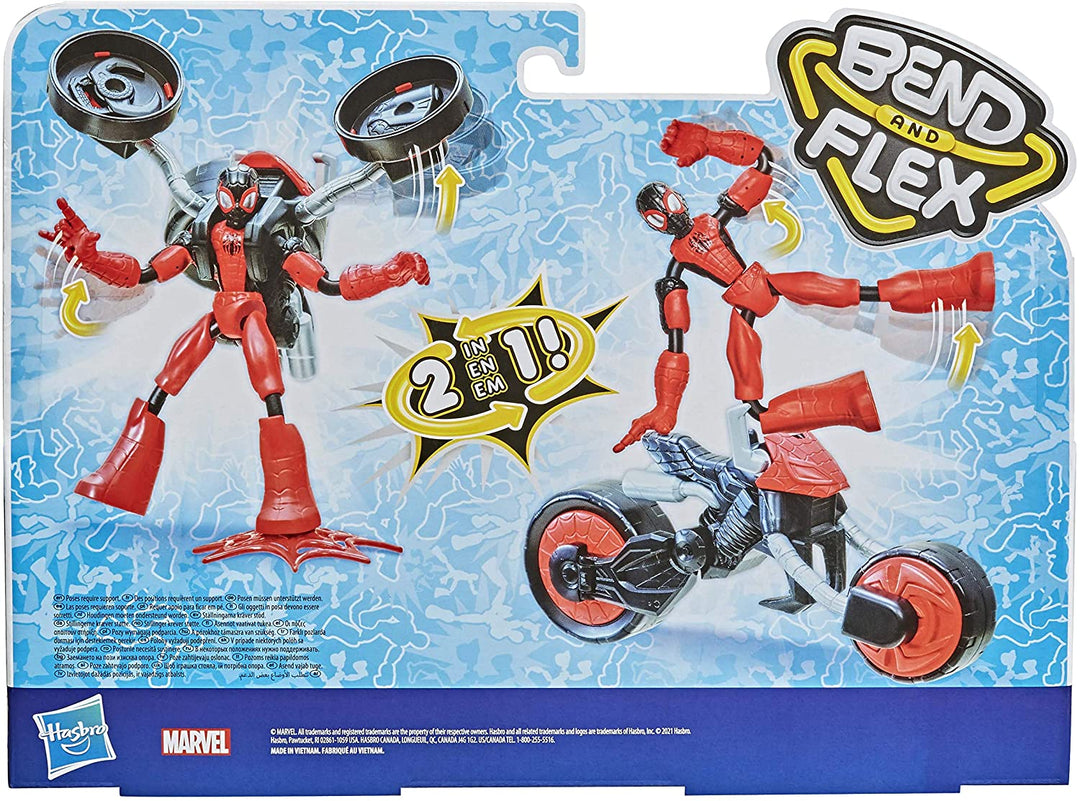 Marvel Bend und Flex Spider Man und Motorrad