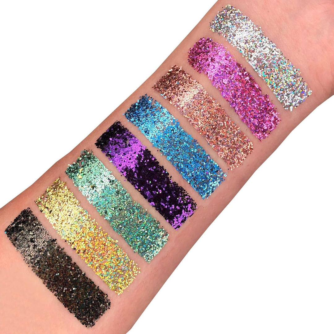 Holografische Glitzerstreuer von Moon Glitter – Pink – kosmetischer Festival-Make-up-Glitzer für Gesicht, Körper, Nägel, Haare, Lippen – 5 g