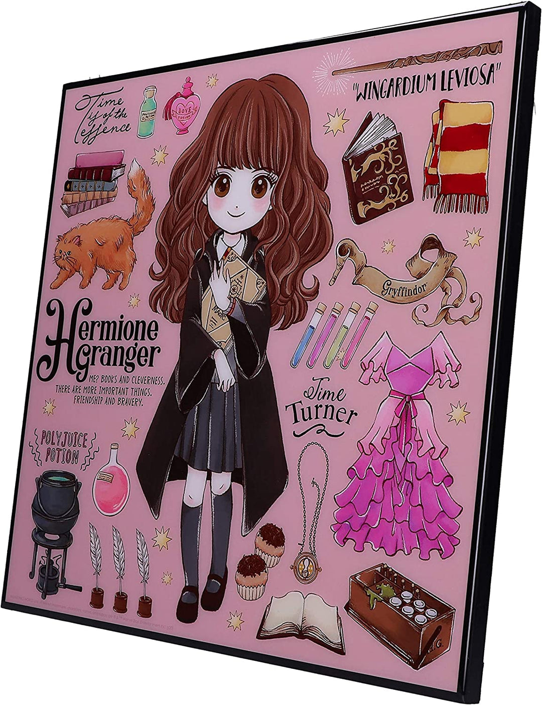 Nemesis Now Harry Potter Hermine Grainger Cartoon, kristallklare Kunst, Rosa, 32 cm