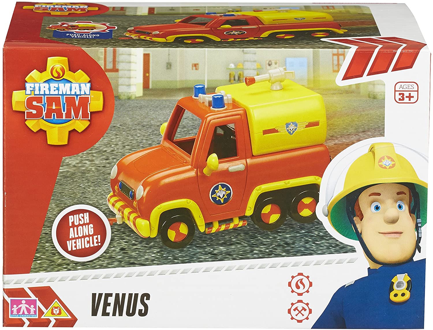 Fireman Sam Venus Fire Truck Model Toy - Vehicle Playset with Traffic