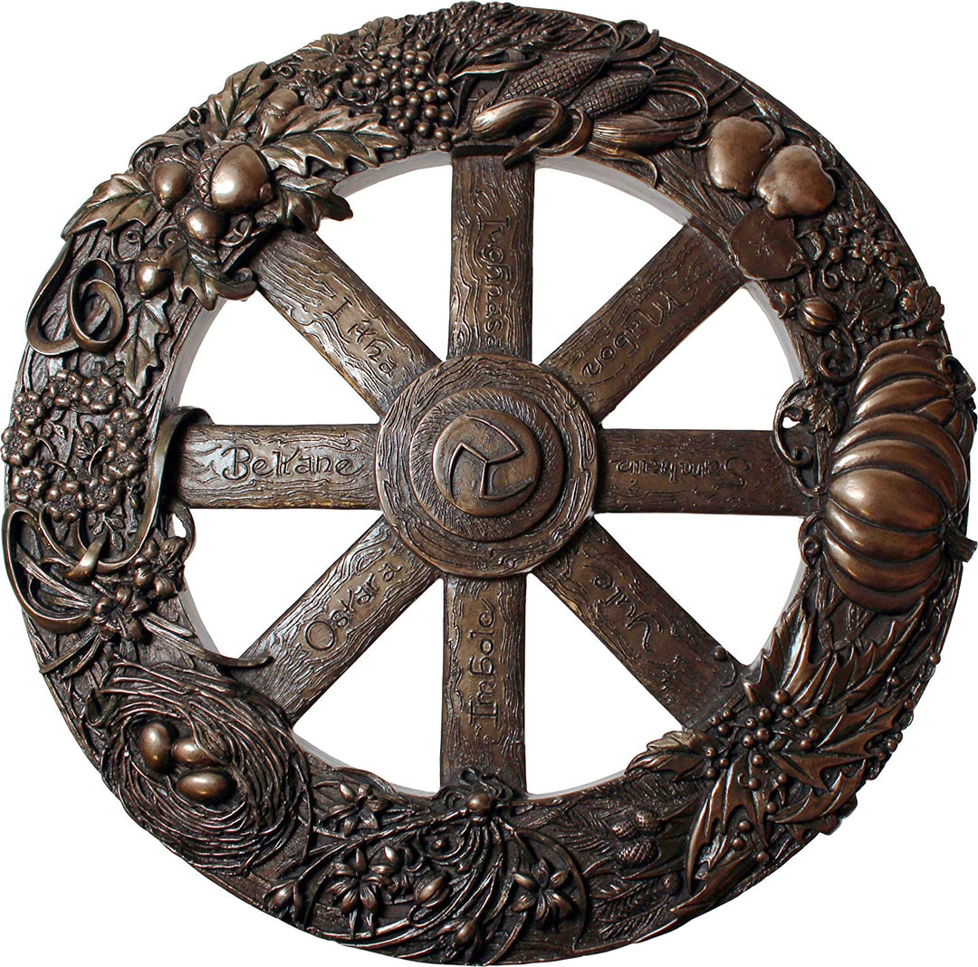 Nemesis Now Wandtafel „Rad des Jahres“, 33 cm, Bronze