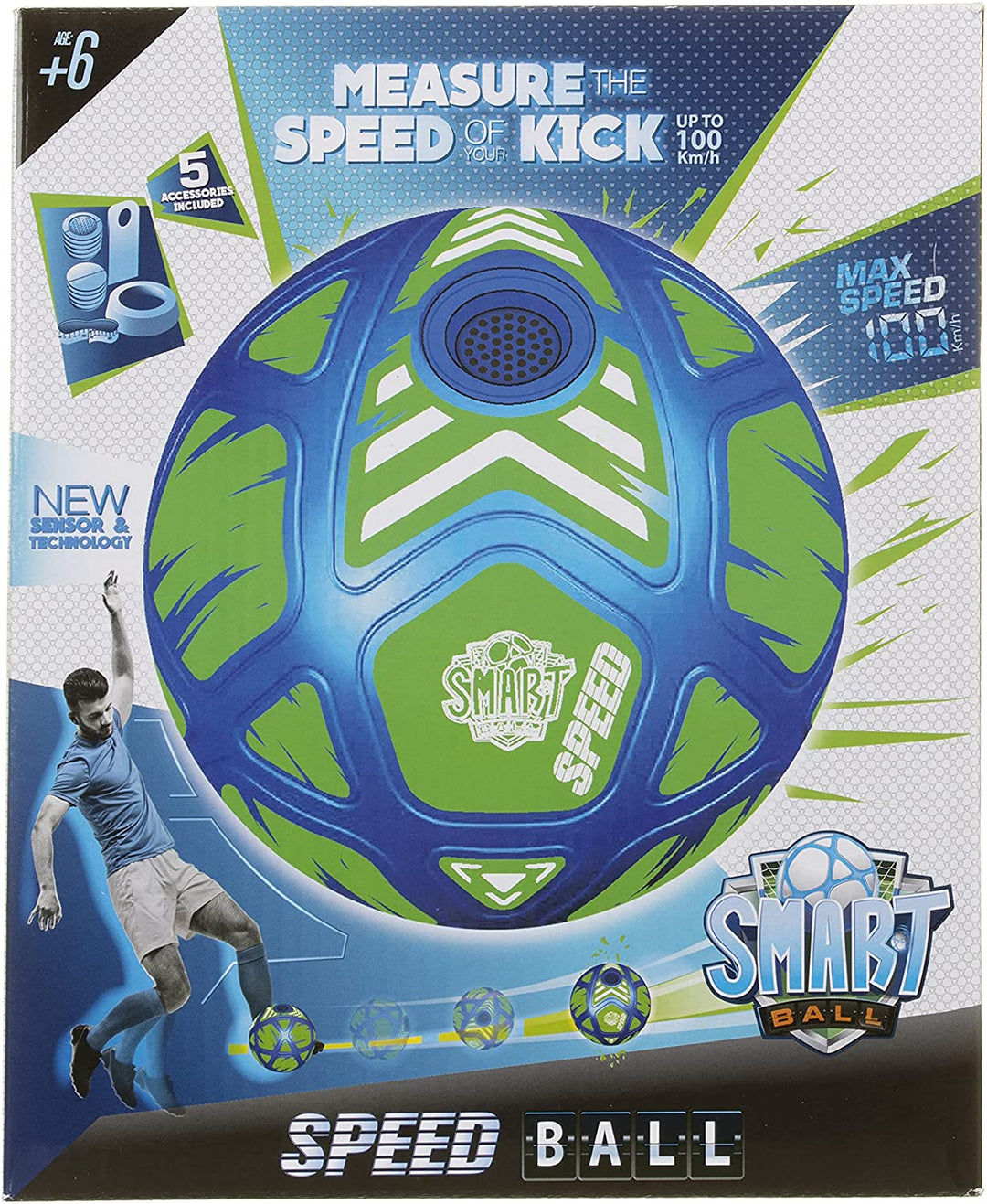 Smart Ball Speed Football, sprechender Fußball misst und sagt Ihnen Ihren Kick