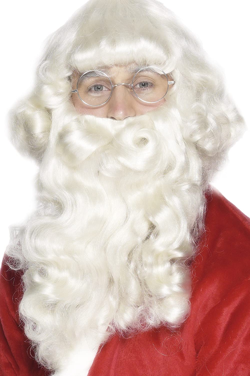 Smiffys Weihnachtsmann-Perücke, Bart-Set und Augenbraue