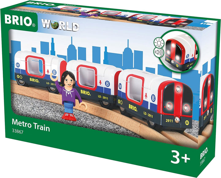 BRIO Tube Metro Train - Magnetic Wooden Railway Set for Ages 3+