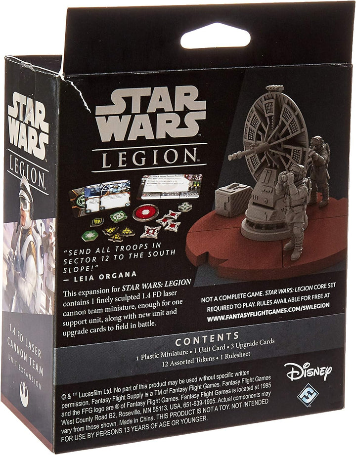Atomic Mass Games | Star Wars Legion: Rebel Expansions: 1.4 FD Laser Cannon Team | Unit Expansion | Miniatures Game | Ages 14+ | 2 Players | 90 Minutes Playing Time