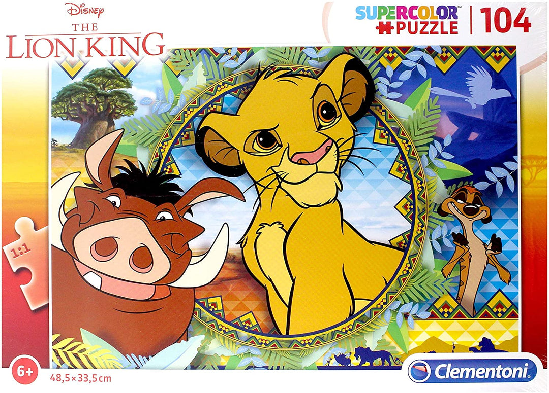 Clementoni - 27287 - Supercolor Lion King Puzzle for children-104 Pieces